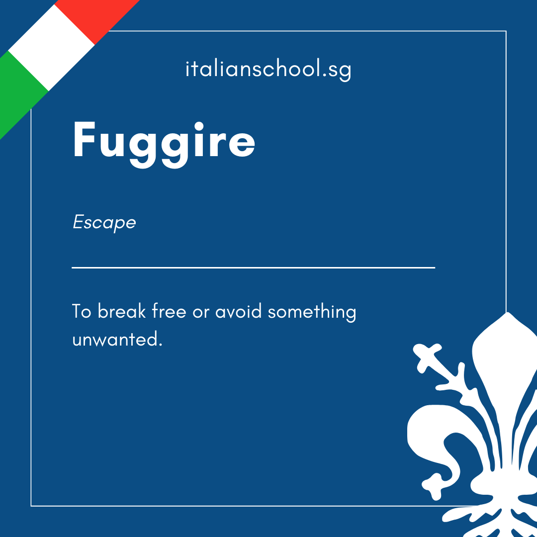 Italian Word of the Day! - Fuggire