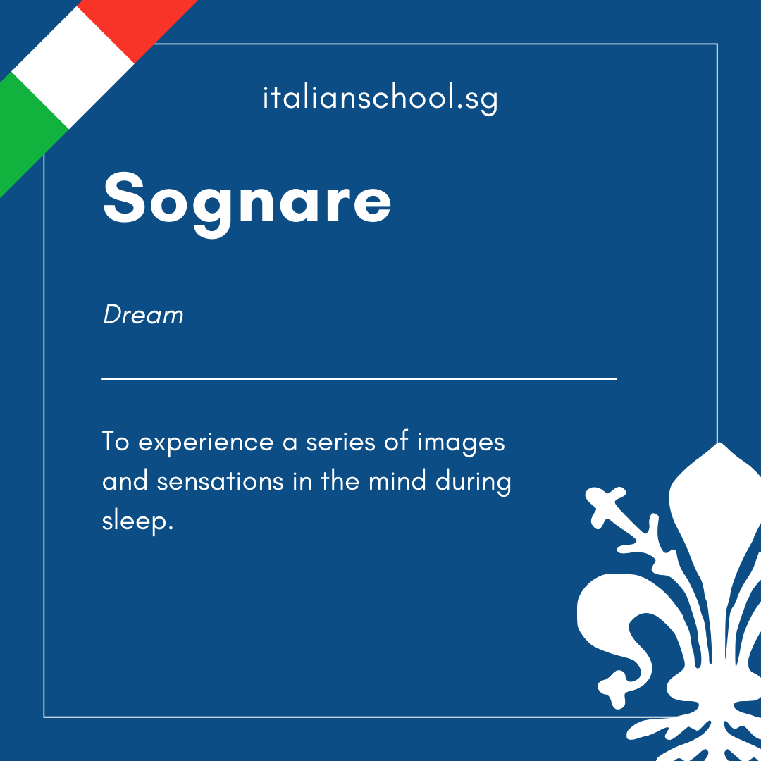 Italian Word of the Day! - Sognare
