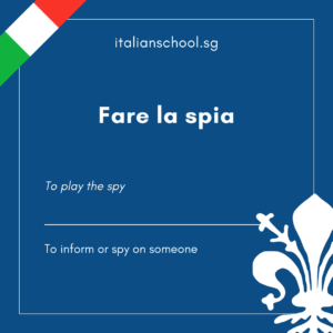 Italian Idiom of the Day! – Fare la spia