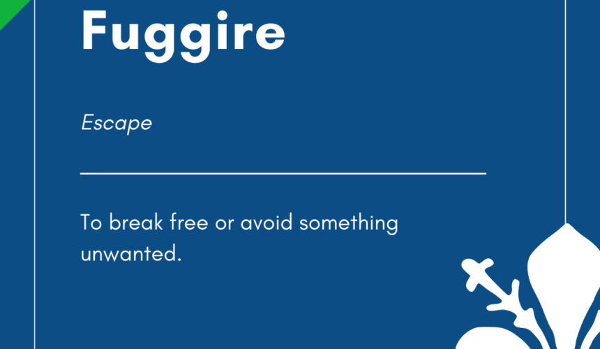 Italian Word of the Day! – Fuggire