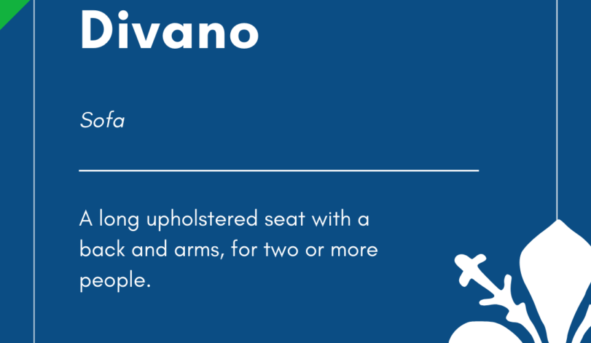 Italian Word of the Day! – Divano