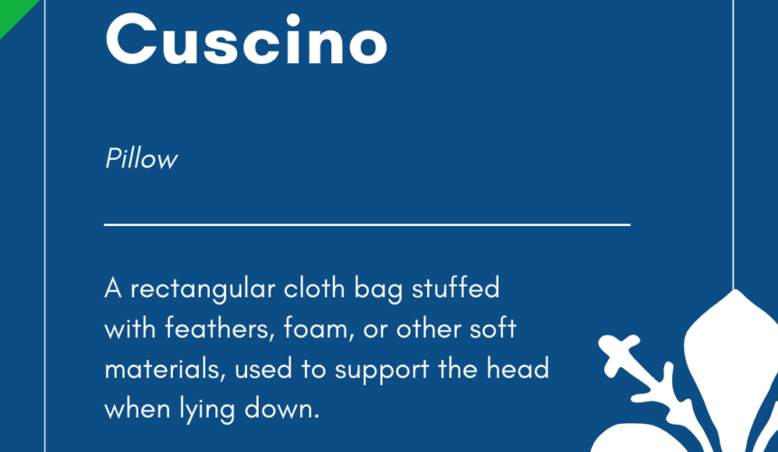 Italian Word of the Day! – Cuscino