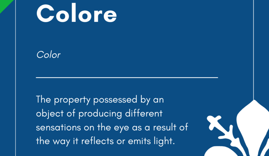 Italian Word of the Day! – Colore