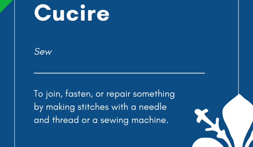 Italian Word of the Day! – Cucire