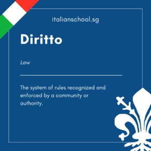 Italian Word of the Day! – Diritto