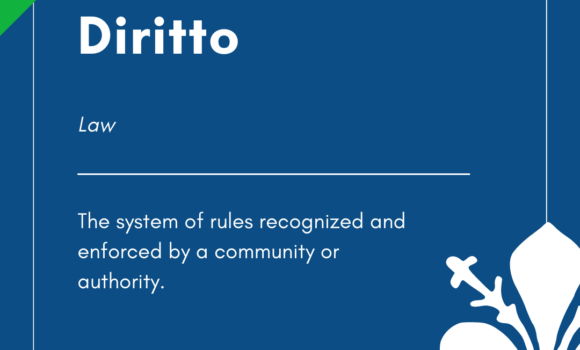 Italian Word of the Day! – Diritto